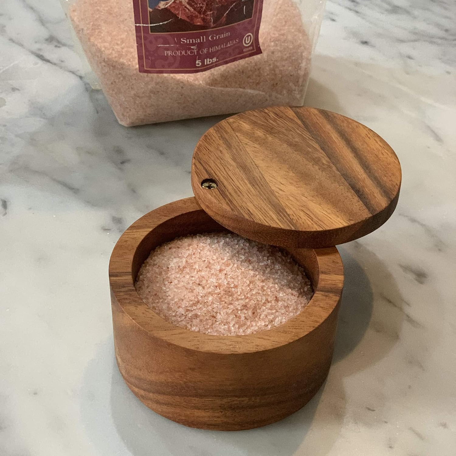 Ironwood Gourmet Fort Worth – Plato para carne con canal de jugo, madera de acacia 13 x 11 x 0.75 pulgadas y 28221 salero de los Apalaches, madera