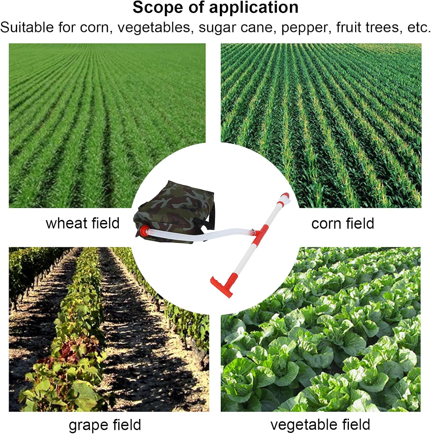Fertilizante Esparcidor Fertilizante Máquina de Fertilizante Azúcar Maíz Mochila Topdressing con Herramienta Esparcidor Agrícola Vegetal para