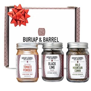 Burlap & Barrel Juego de especias de origen único para tacos  Como se ve en Shark Tank! Comino de montaña salvaje, tomate secado al sol, lima negra Burlap & Barrel Juego de especias de origen único para tacos  Como se ve en Shark Tank! Comino de montaña salvaje, tomate secado al sol, lima negra