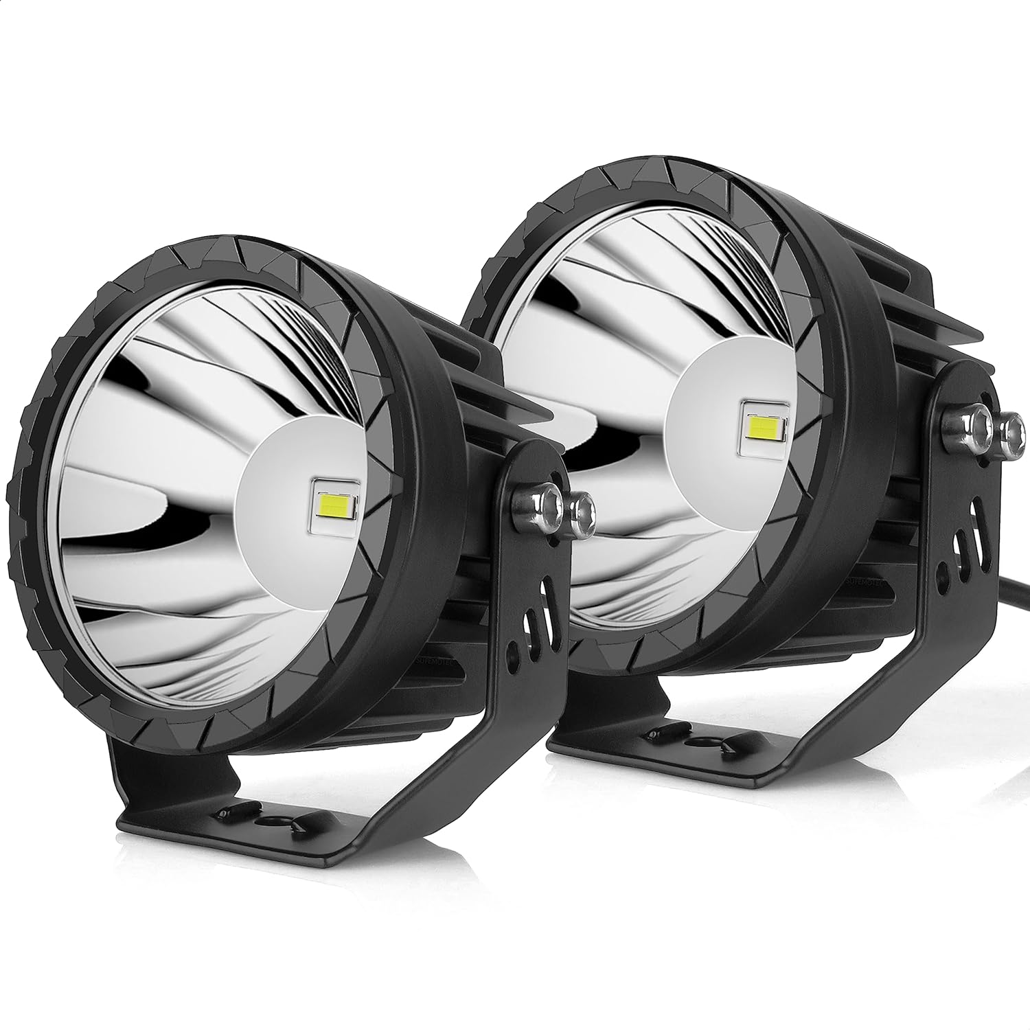 Luces antiniebla LED redondas de 3.5 pulgadas, 60 W, impermeables, auxiliares, haz de luz, luz de parachoques para 12 V, 24 V, automóvil, camioneta,