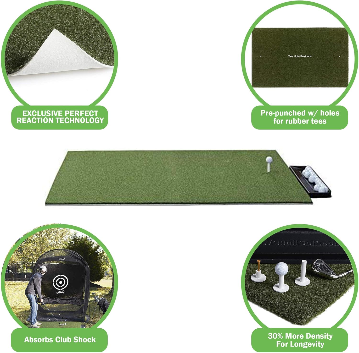 DuraPRO – Tapete de golf residencial de alta calidad, tapete de césped para interiores y exteriores, tapete de postura de golf para profesionales y