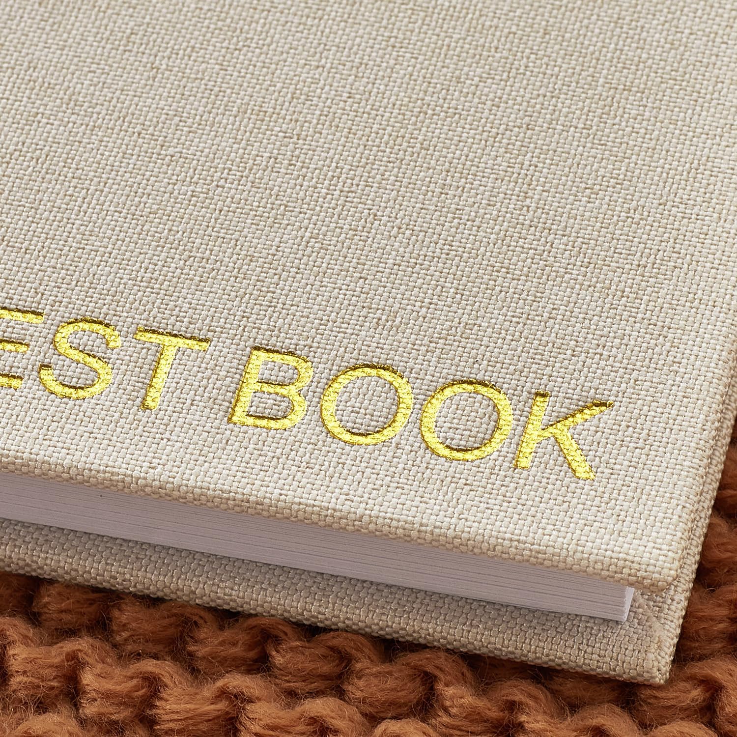 AKITSUMA Libro de invitados de boda, libro de invitados para recepción de boda, libro de invitados forrado para fiesta, libro de registro de lámina