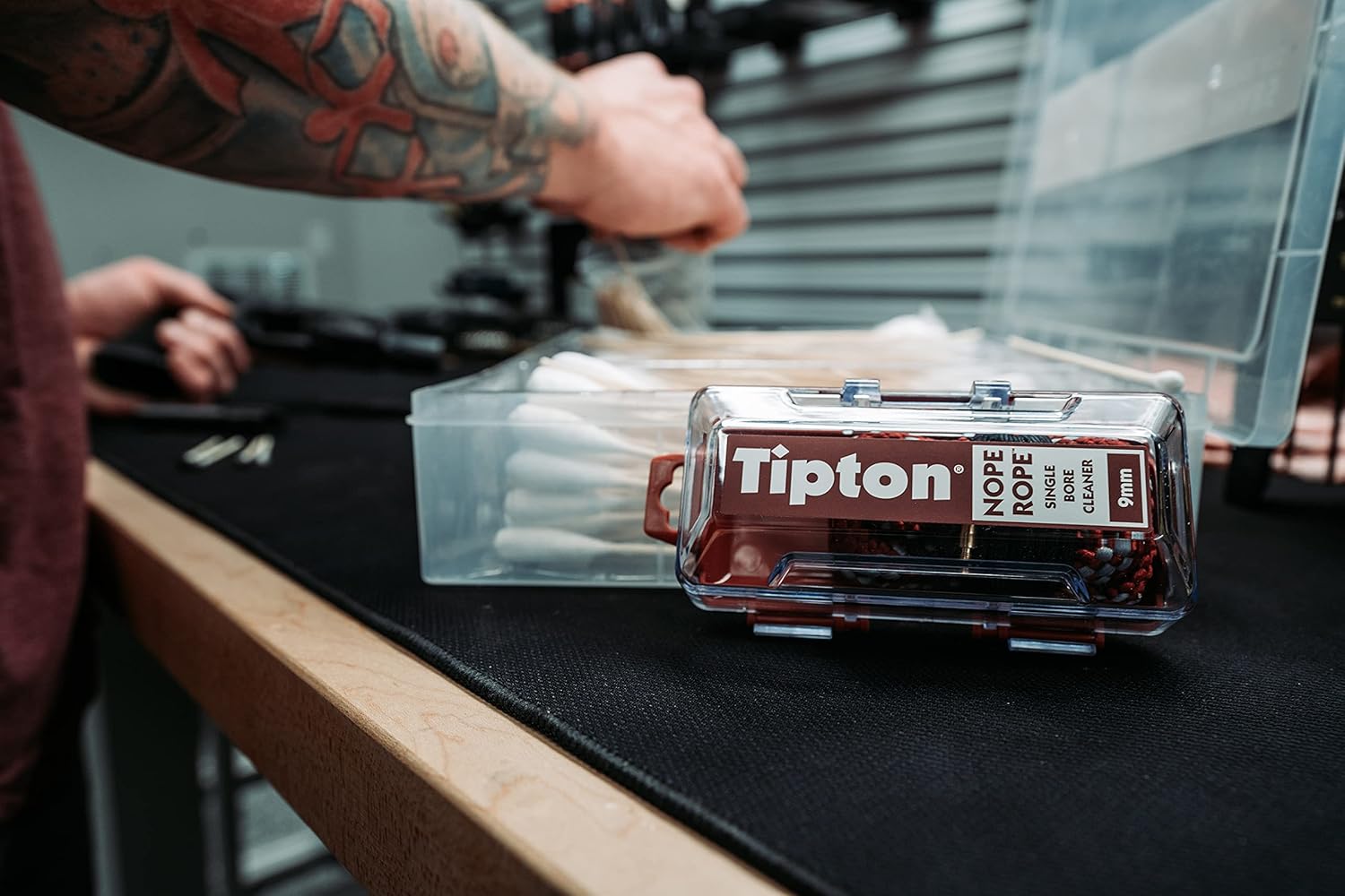 Tipton Cuerdas Nope – Cuerdas de diámetro interior de 0.354 in con conexión de extremo a extremo y estuche para mantenimiento de armas de fuego