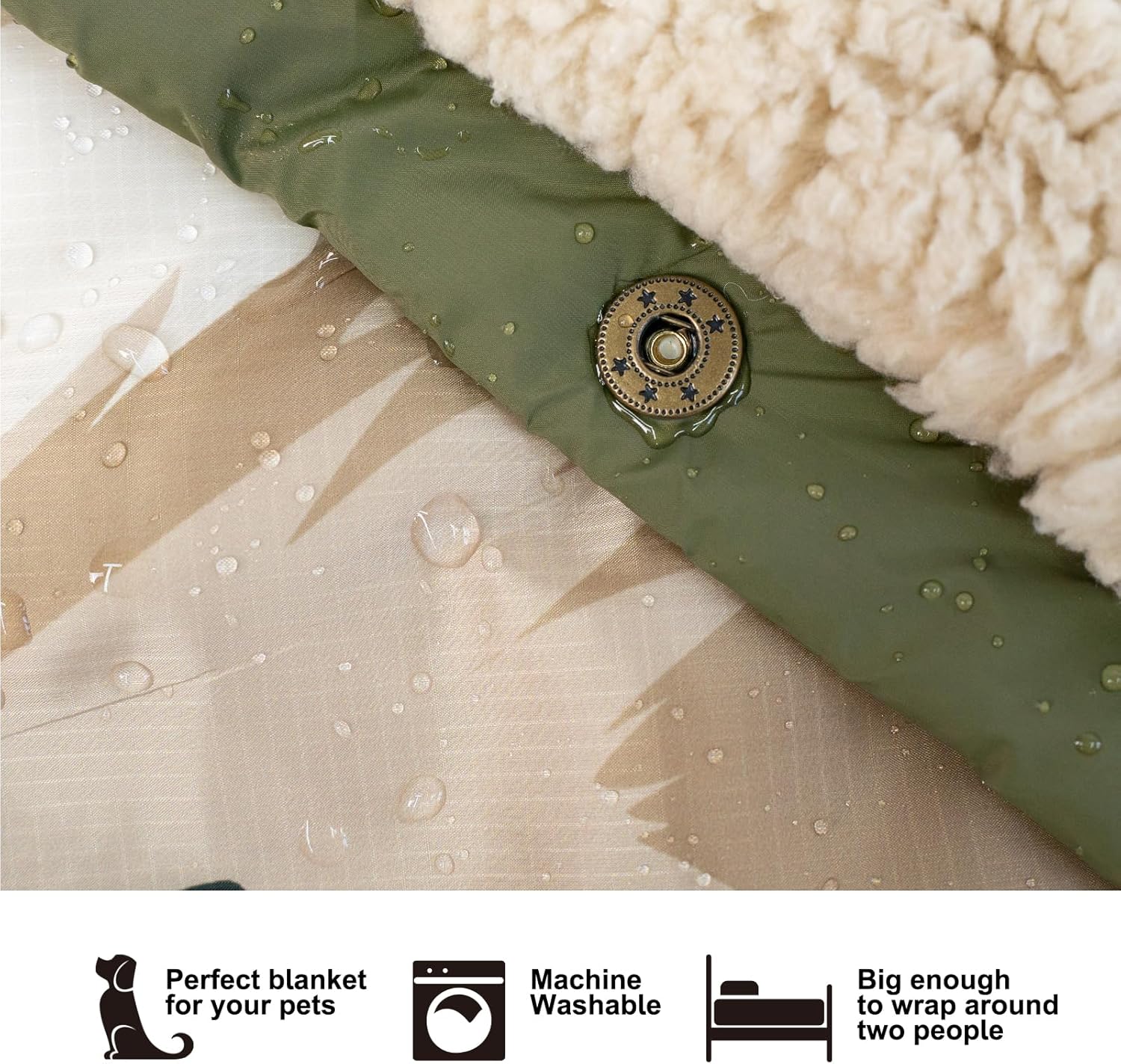 Manta de vellón Sherpa para camping, combinada 2 en 1, ultra suave, cálida y saco de dormir ultraligero para todas las estaciones, campamento al