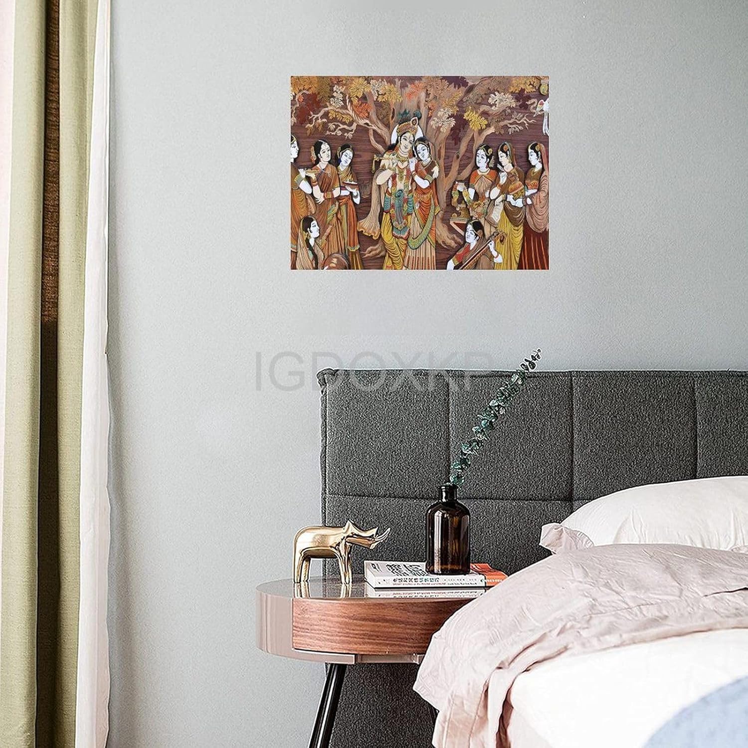 Radha Krishna Dioses hindúes, ópera de arte famosa, mural de arte de Riproduzione, ópera de arte hinduizm, póster de lienzo de Radh para decoración