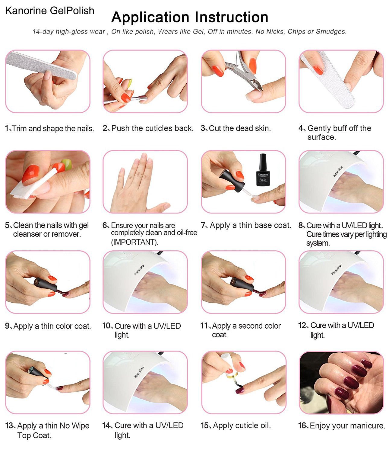 Esmalte de uñas de gel que cambia de color con la temperatura, 0.3onzas líquidas, kit de gel UV LED semipermanente