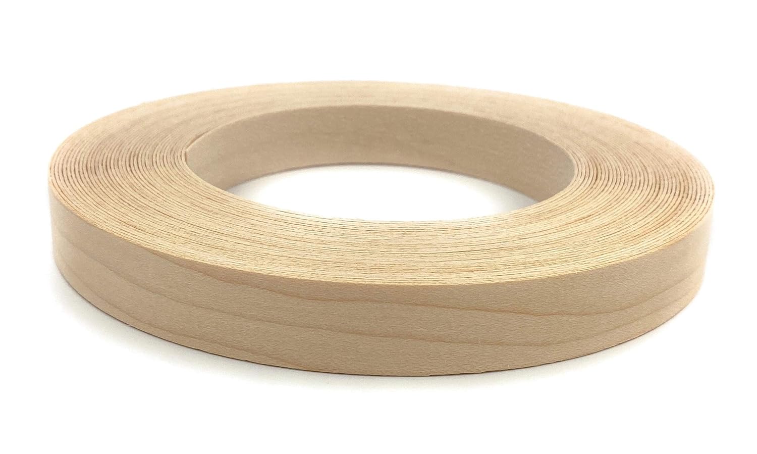 Edge Supply Rollo de bandas de borde de madera contrachapada de arce de 34 pulgadas x 50 pies  Ribete de chapa de madera real prepegado  Borde de