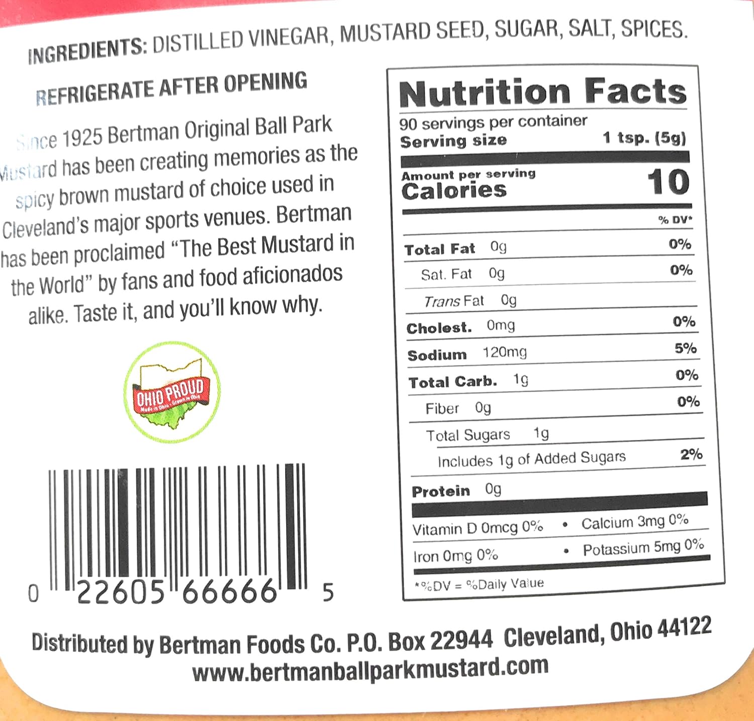 Bertman Ball Park Mustard – 2 botellas de 16 onzas de mostaza Bertman original, gran valor