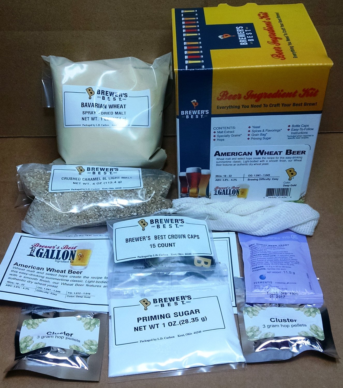 Balliihoo Homebrew Ohio hozq8960Best One Gal cerveza ingrediente Kit (American Trigo), multicolor
