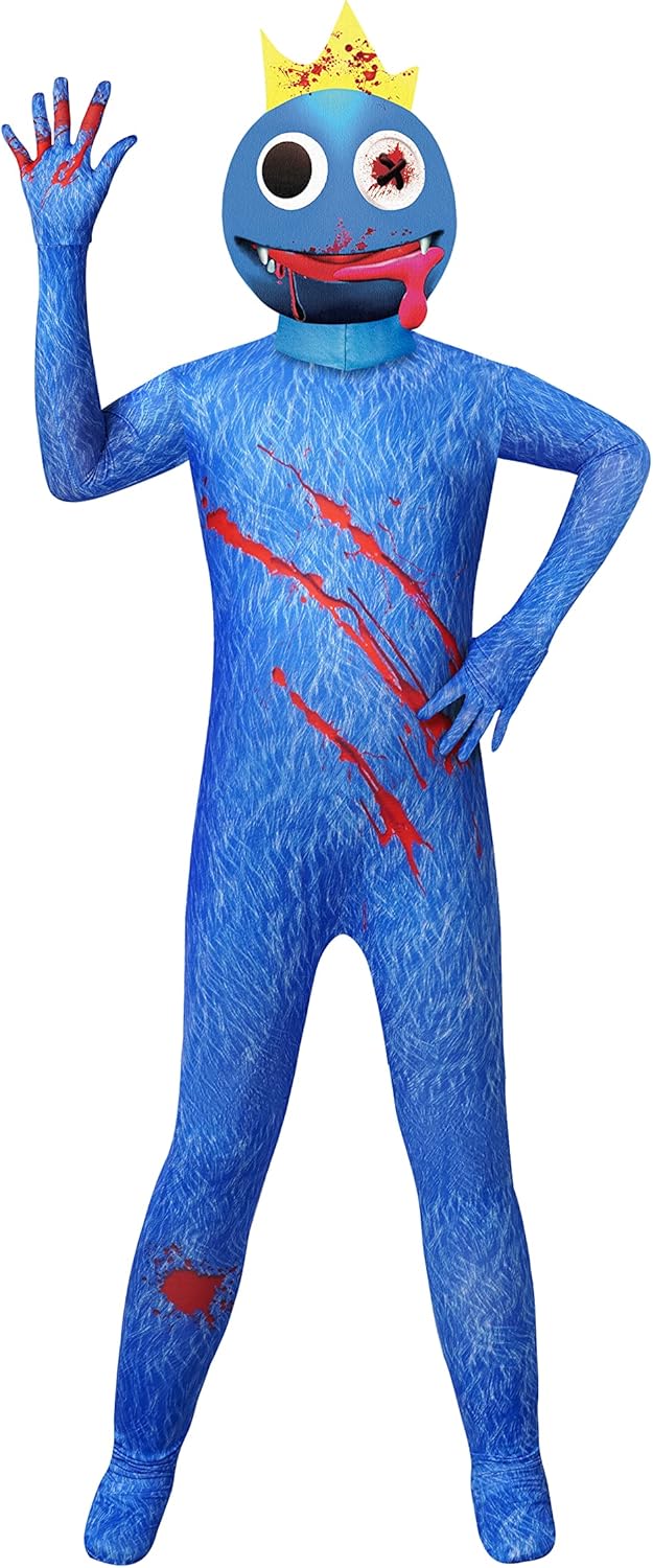 QURIE Disfraz de monstruo de terror para niños, disfraz de Halloween para cosplay, máscara de miedo