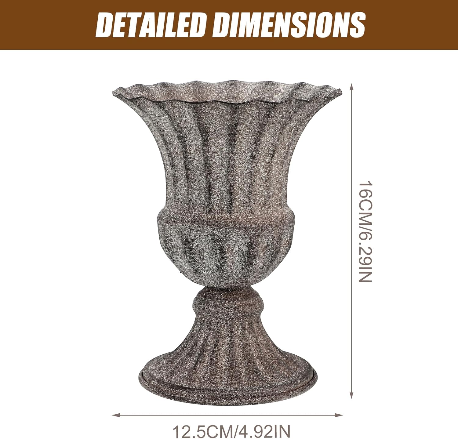 INOOMP 2 macetas conmemorativas de cementerio para plantas al aire libre, jarrones vintage para centros de mesa, jarrones de tumbas para soporte de