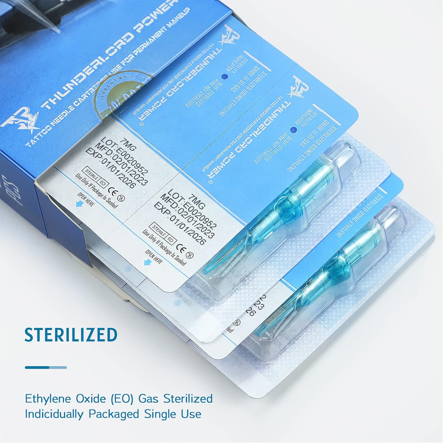 TATELF Agujas de tatuaje de 0.012 in, 20 unidades de cartuchos de aguja para tatuaje, maquillaje permanente, cuero cabelludo, ceja, labio con