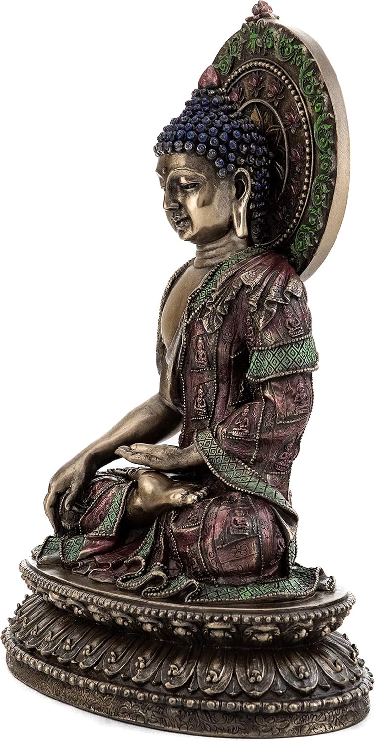Top Collection Estatua de Buda Shakyamuni – Escultura “El iluminado” en bronce fundido en frío, figura de Buda Supremo de 10.5 pulgadas