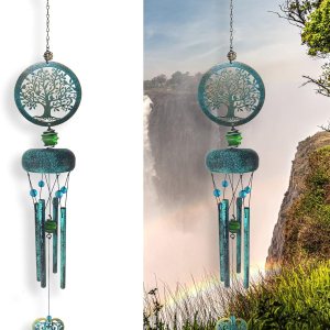 Campanillas de viento, árbol de la vida, campanillas de viento de tono profundo para exteriores, regalo conmemorativo para mamá, abuela, mujer, Campanillas de viento, árbol de la vida, campanillas de viento de tono profundo para exteriores, regalo conmemorativo para mamá, abuela, mujer,