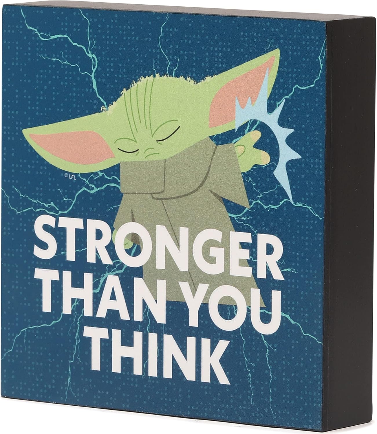 Disney Star Wars The Mandalorian Baby Yoda Bloque de madera decorativo  Colgar o exhibir en un estante o escritorio  Más fuerte de lo que piensas