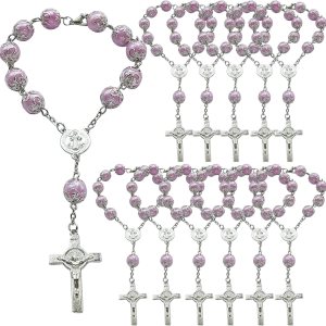 Rosario de la década de la década de perlas de imitación fucsia – bautizobautizobodarecuerdos de membrillo mis  bautizoquinceañera Rosario de la década de la década de perlas de imitación fucsia – bautizobautizobodarecuerdos de membrillo mis  bautizoquinceañera