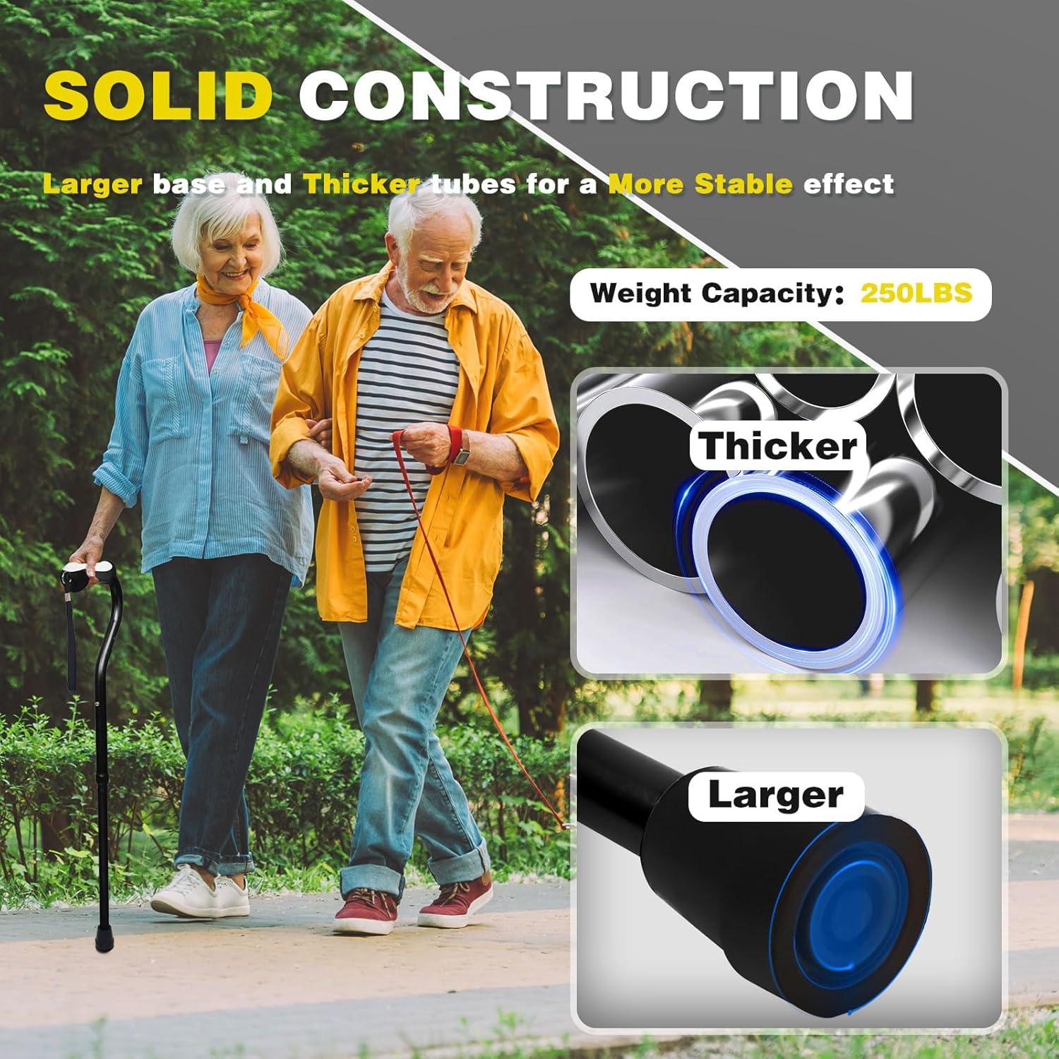 BigAlex Folding Cane,Adjustable Collapsible Cane,Foldable Walking Cane for Men,Women,Lightweight,Adjustable,Portable Hand Walking Stick – Balancing