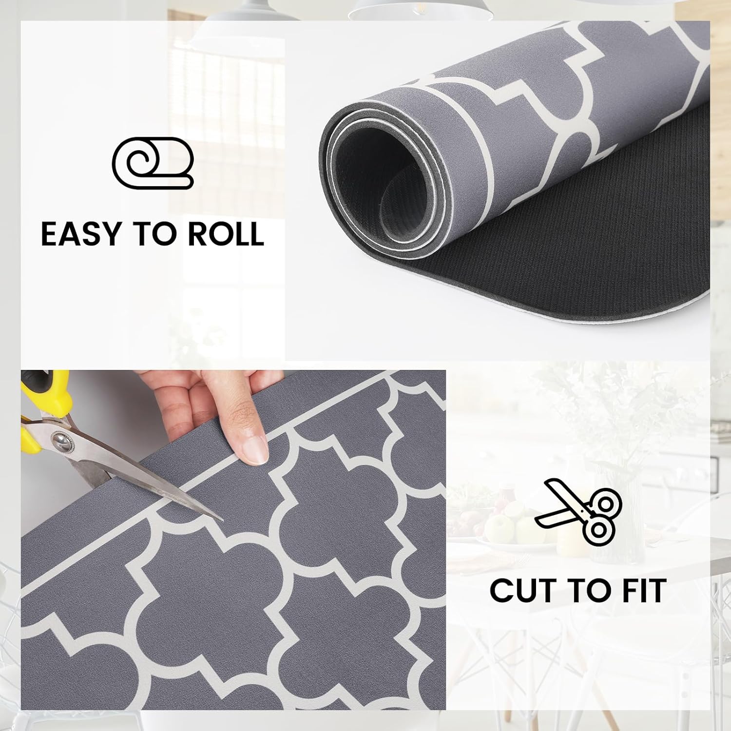 WISELIFE Tapete de secado de platos súper absorbente, tapete de secado de platos grande para encimera de cocina, tapete de secado de platos fácil de
