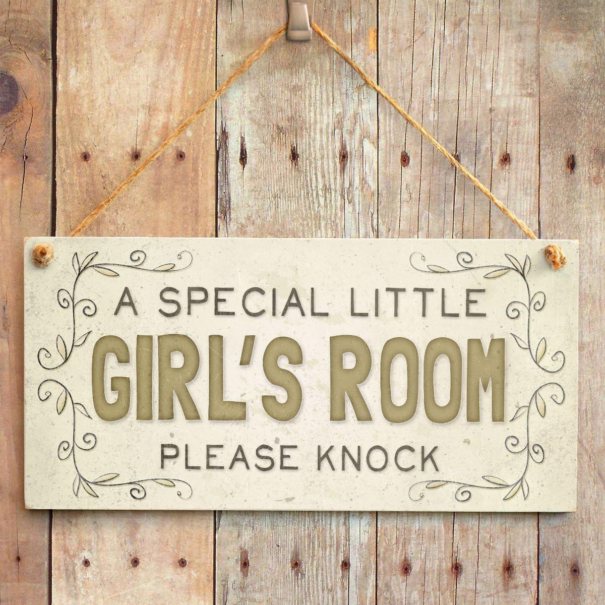 a Special Little Girl ‘s Room por favor Knockcartel para puerta de habitación de Kid 10″x5″
