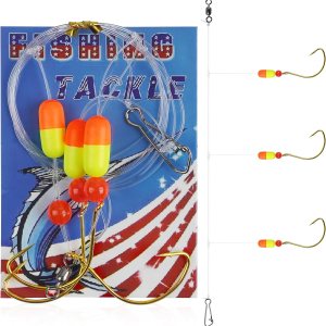Paquete de 6 aparejos de pesca de agua salada con flotadores de Snell, ganchos circulares, cuentas preaparejadas, aparejos de pesca de agua salada, Paquete de 6 aparejos de pesca de agua salada con flotadores de Snell, ganchos circulares, cuentas preaparejadas, aparejos de pesca de agua salada,