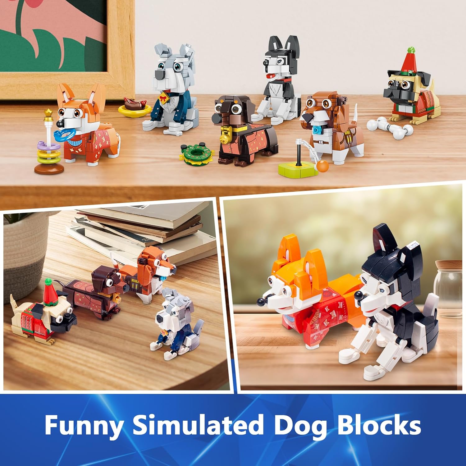 6 paquetes de recuerdos de fiesta para niños, 754 piezas de bloques de construcción de animales, mini bloques de construcción para regalos de
