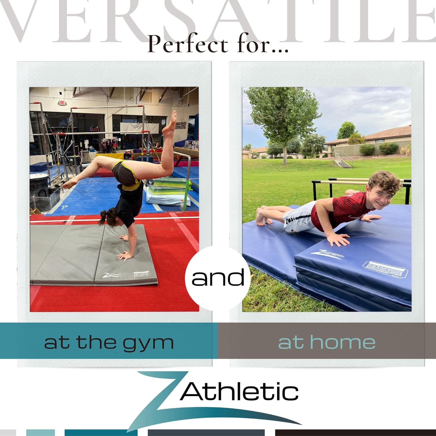 Z Athletic Paneles plegables para gimnasia, artes marciales, pulir (4 x 12 x 2 pulgadas)