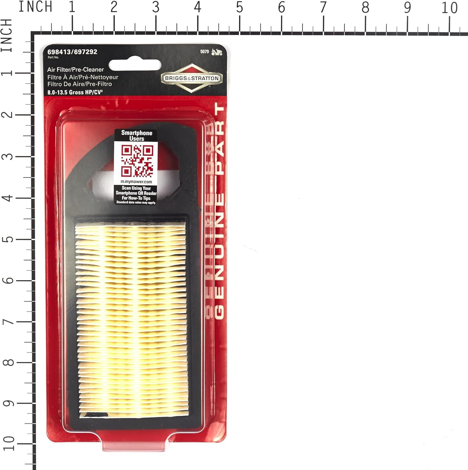 Briggs & Stratton Filtro de Aire 5079K Premium Avs 8-13.5 HP