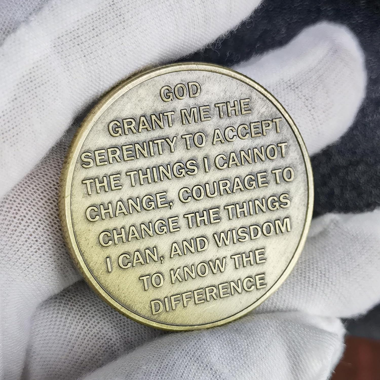 Phoenix Rising Lucky Coin Serenity Prayer Sobriety Coin Regalos sobrios para hombres o mujeres, Medallón AA de recuperación de adicciones (paquete