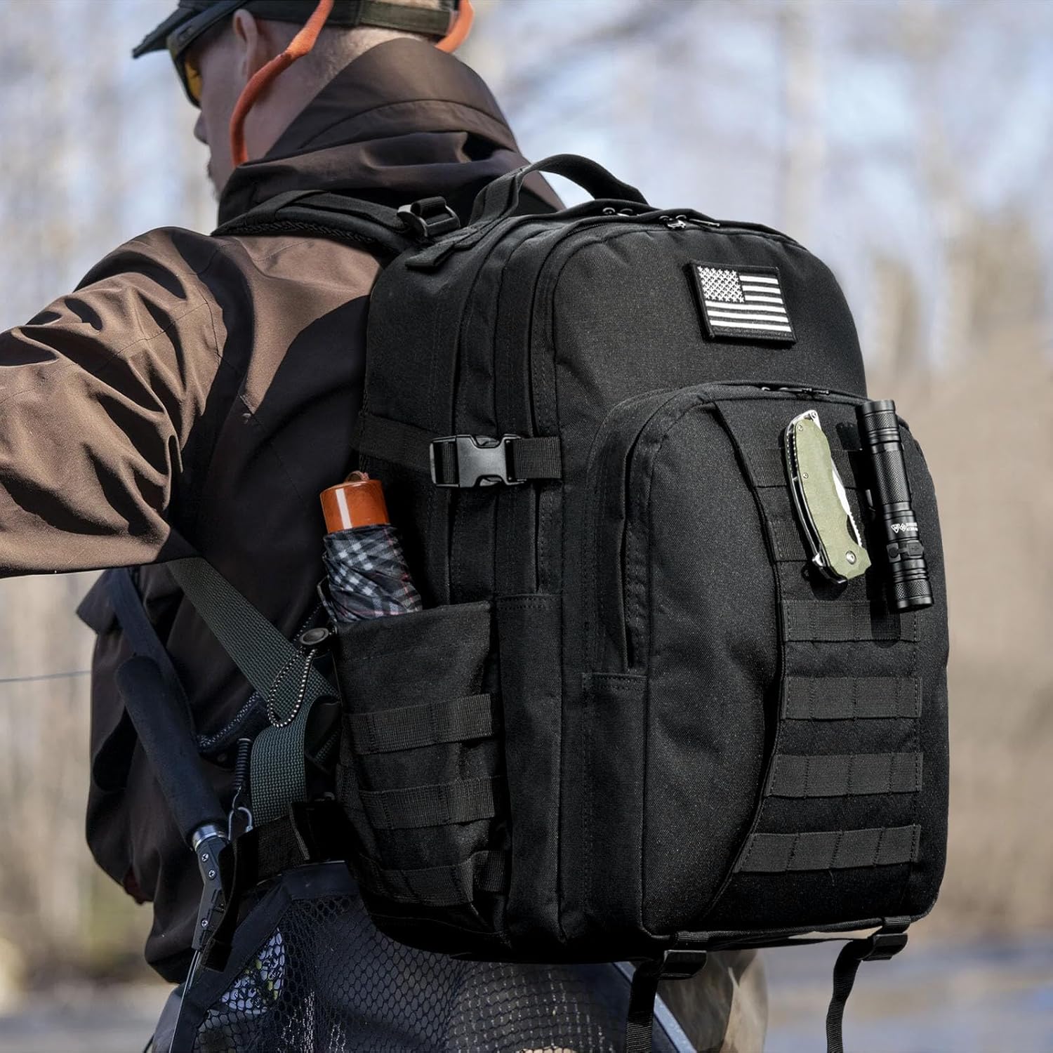 CVLIFE Mochila táctica militar, mochila militar de 40 L para hombres y mujeres, BA, Hombres