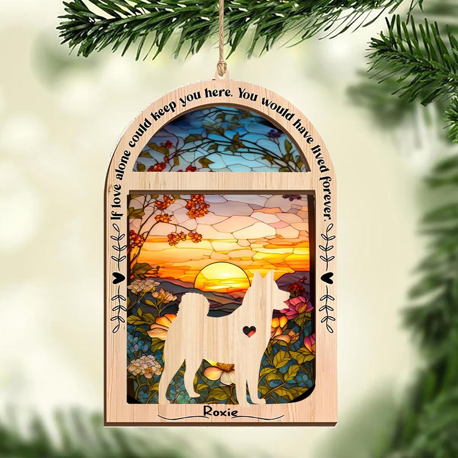 LOVELYPOD Adorno de Navidad personalizado Shiba Inu, adorno de Shiba Inu con nombre, pérdida de mascotas, regalos para los amantes de los perros,