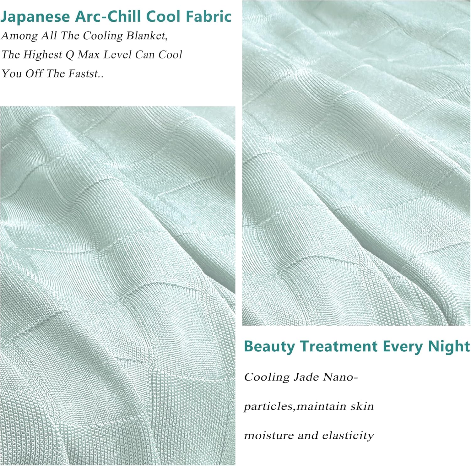 AmyHomie Arc-Chill Q-Max 0.5 de fibra fría, manta refrescante de verano con efecto frío de doble cara, manta ligera transpirable para personas que