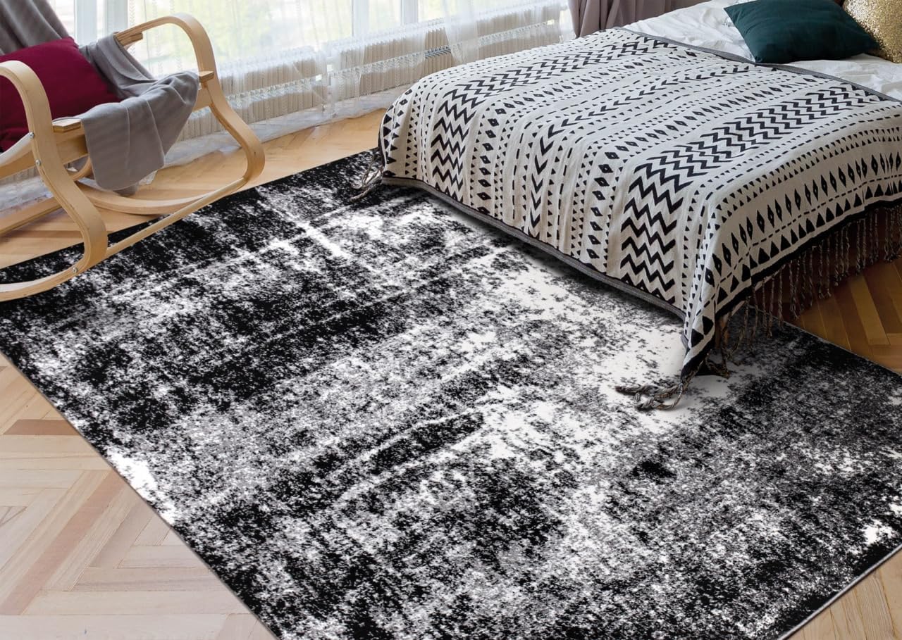 Keen Home Design Alfombras de área – 8×10 que no se desprende, alfombras abstractas para cocina, sala de estar, dormitorio, comedor, entrada –