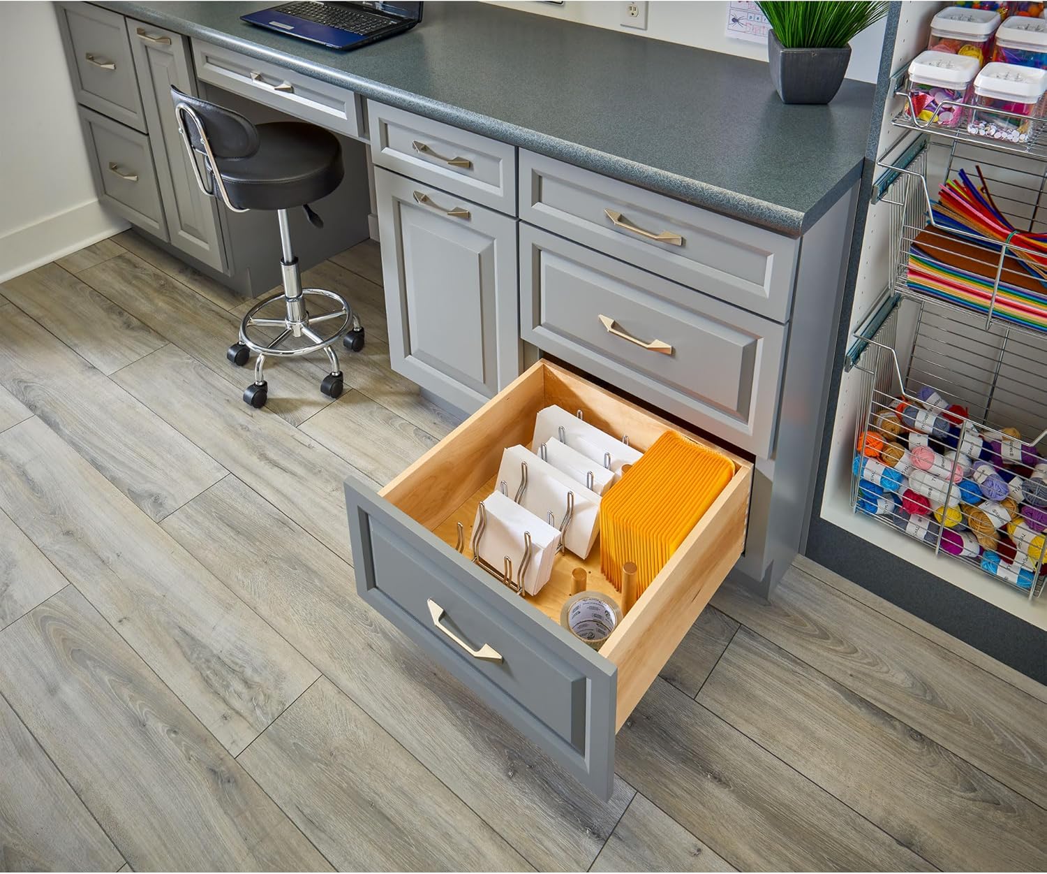 Rev-A-Shelf Organizador de almacenamiento de cajones para gabinete de cocina, para almacenamiento de tapas de ollas y sartenes, para tableros de