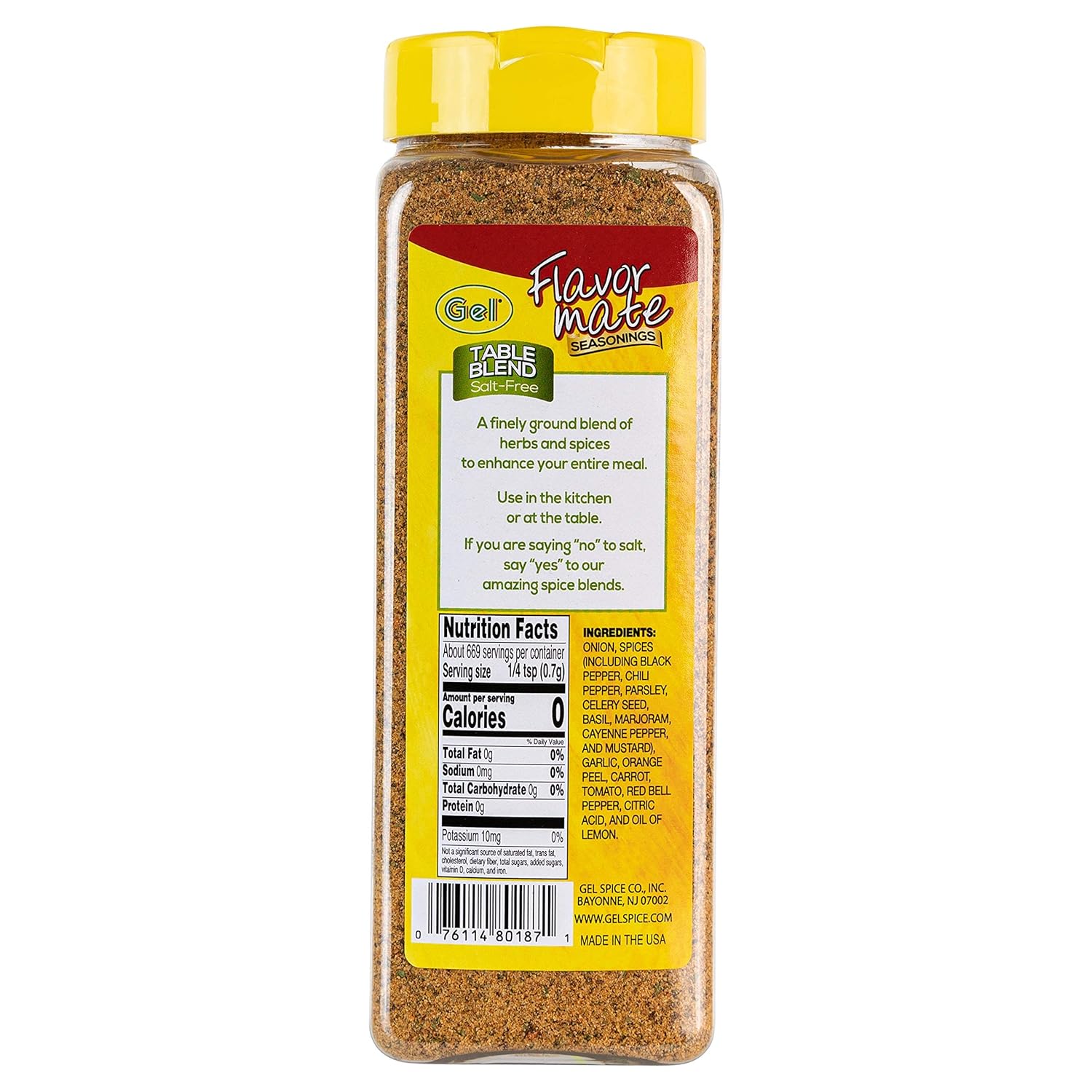 Flavor Mate Condimento sin sal sin MSG, 16 onzas, tamaño club (mezcla de mesa)