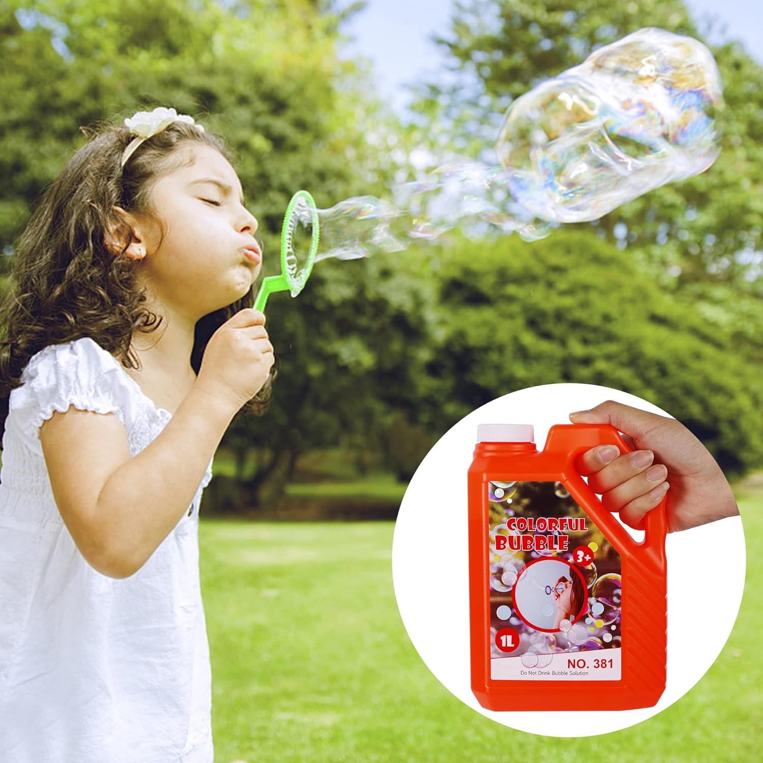 Solución concentrada de burbujas Lulu Home, solución de repuesto de burbujas de 1 L33.8 onzas de hasta 2.5 galones para máquina de burbujas de