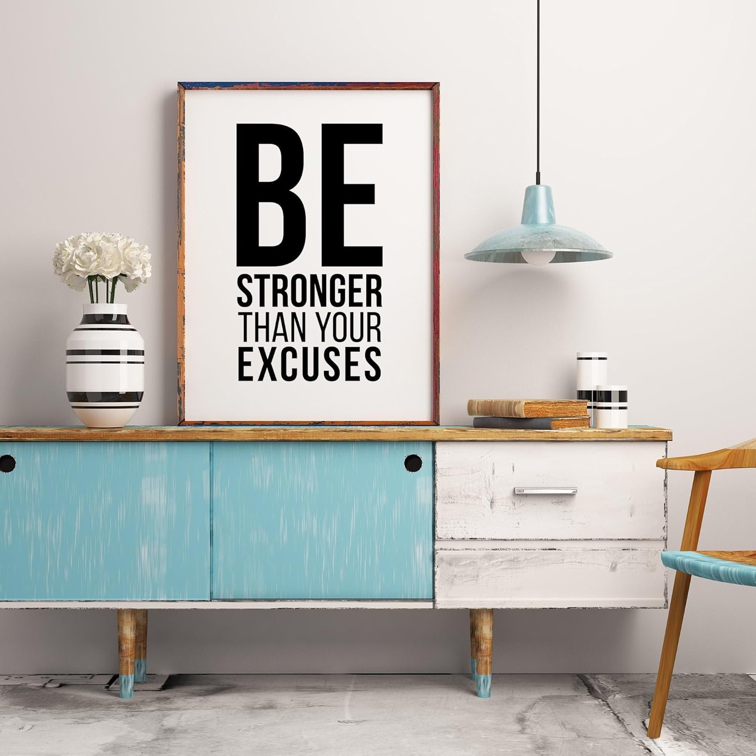 Impresión Be Stronger Than Your Excuses, arte de pared de gimnasio, póster de gimnasio, impresiones de gimnasio, decoración de gimnasio, impresiones