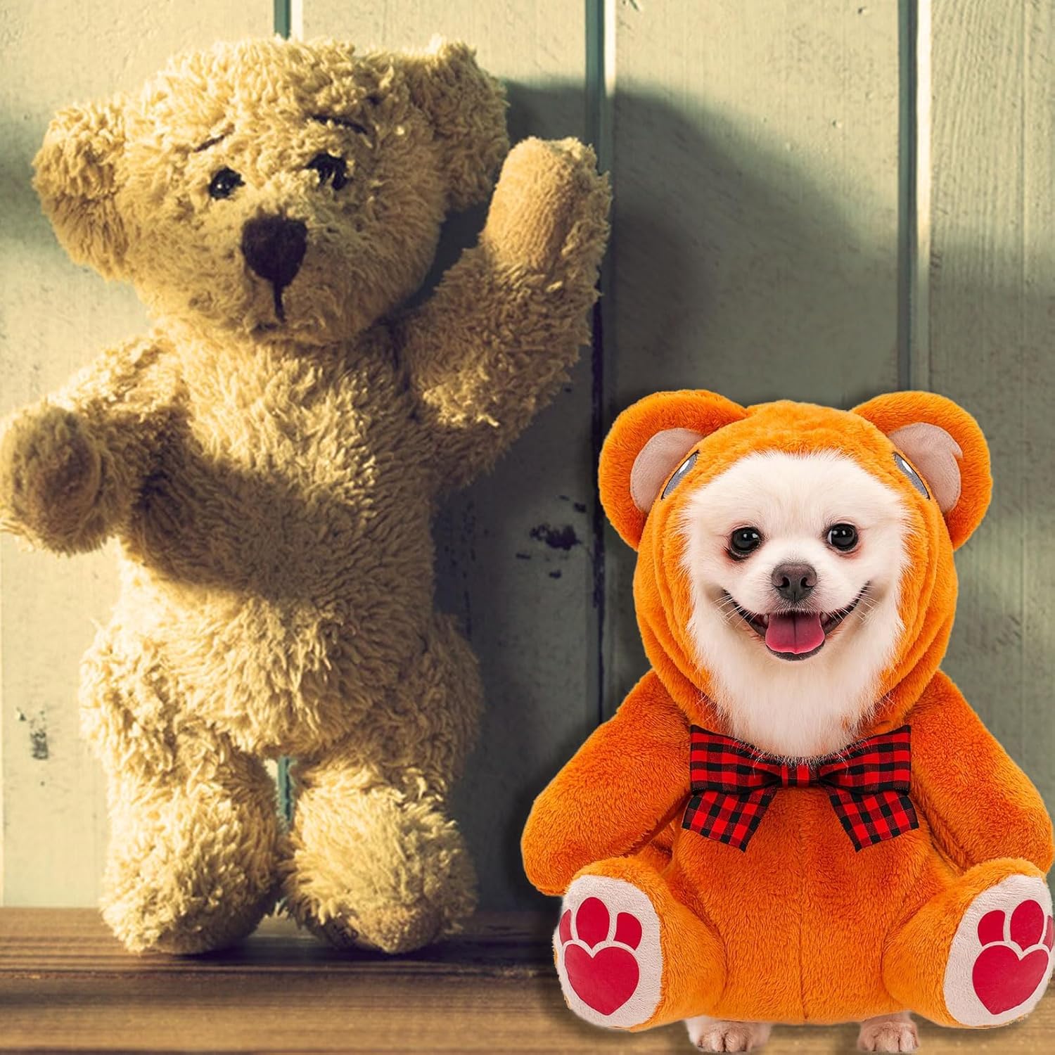 Cnorialy Disfraz de perro para mascotas, divertido oso de peluche para perro, ropa de Halloween, Navidad, disfraz de fiesta de cosplay para perros