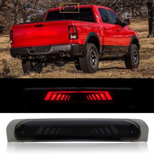 CMVT Auto Tercera tercera luz de freno para Dodge Ram 1500 2003-2009 Dodge Ram 2500 3500 TIME TUNNEL secuencial LED de montaje alto 2003 2004 2005 CMVT Auto Tercera tercera luz de freno para Dodge Ram 1500 2003-2009 Dodge Ram 2500 3500 TIME TUNNEL secuencial LED de montaje alto 2003 2004 2005