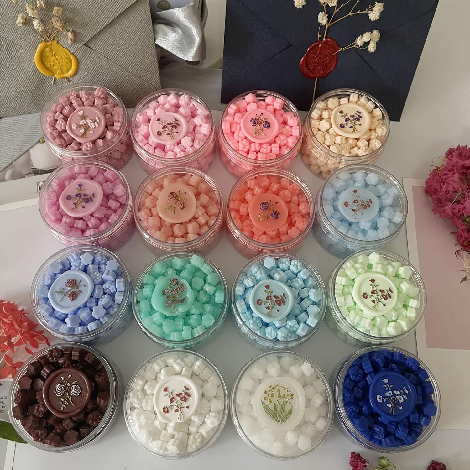 260 cuentas de cera con forma de garra de gato, cuentas de cera de sellado a granel para invitaciones de boda, regalo de Navidad, envoltura de