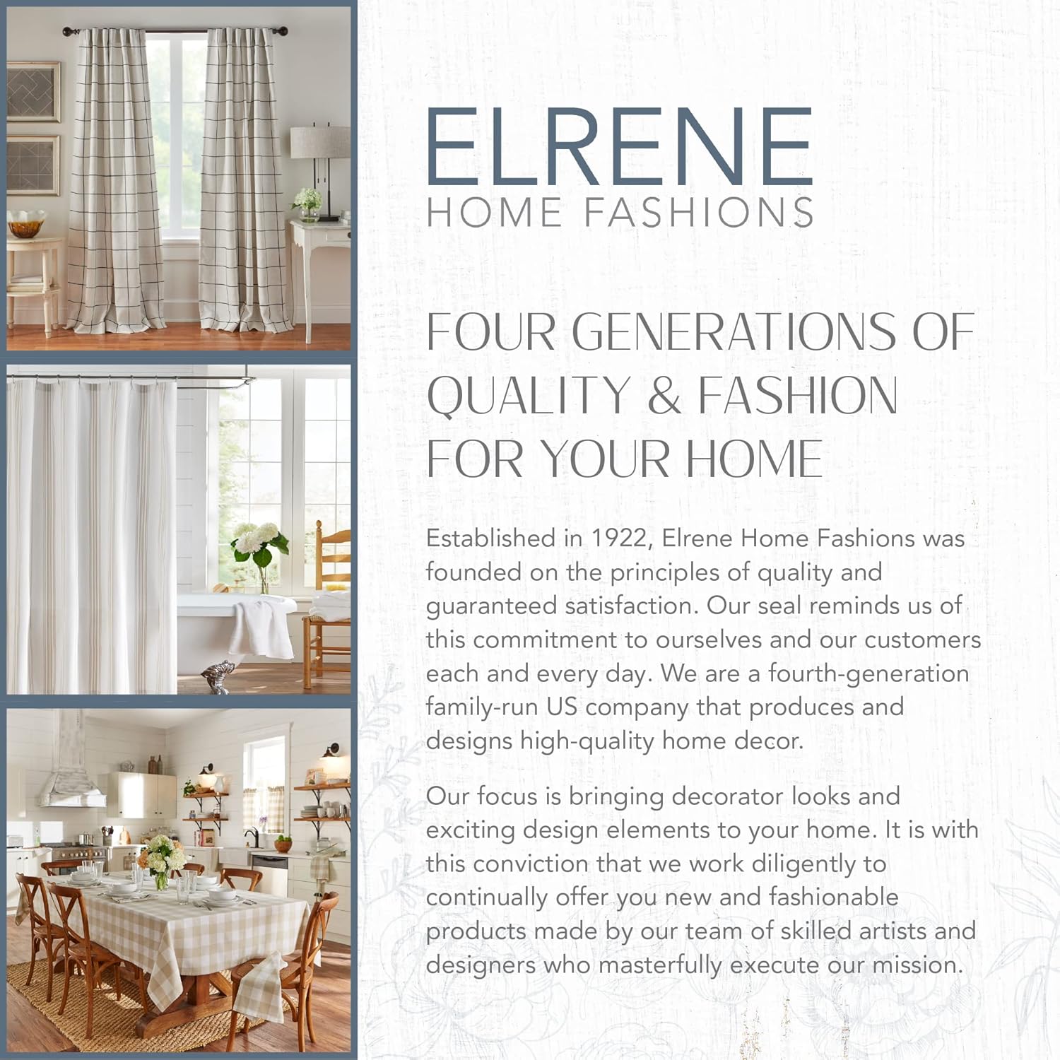 Elrene Home Fashions 026865643039 – Cortina de ventana para interiorexterior con solapa sólida en la parte superior
