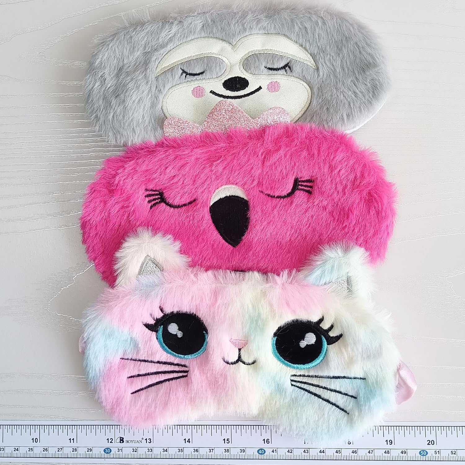 Antifaz para dormir con lindos animales, de felpa suave, con los ojos vendados, conejo, panda, koala, cubierta de ojos para niños, adolescentes,