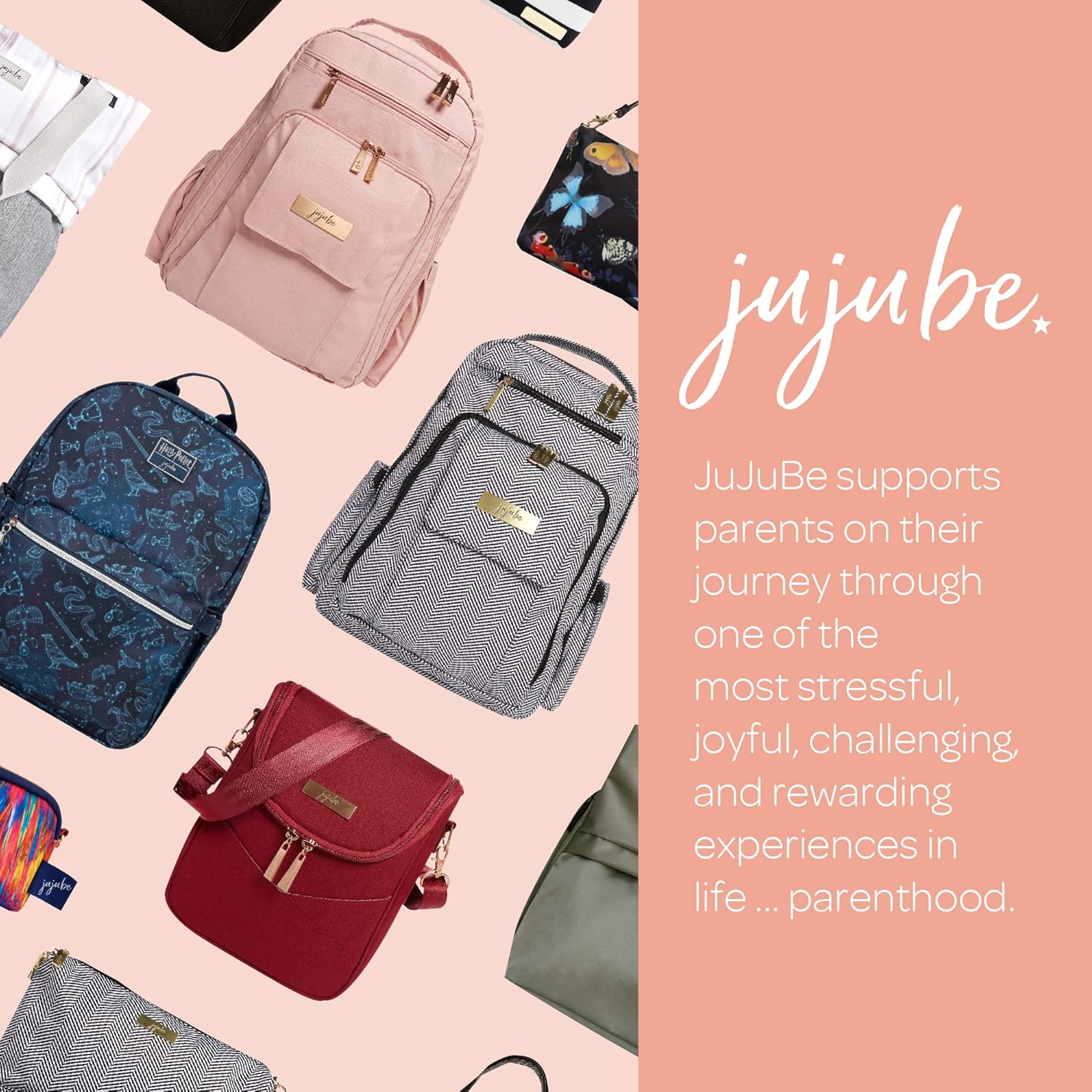 JuJuBe  Be Quick – Bolsa de hombro o bolsa de muñeca organizadora para viajes o bolsa de pañales