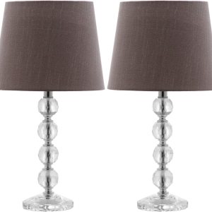 SAFAVIEH Lighting Collection Nola Modern Glam – Juego de 2 lámparas de mesa apilables de 16 pulgadas para dormitorio, sala de estar, oficina, SAFAVIEH Lighting Collection Nola Modern Glam – Juego de 2 lámparas de mesa apilables de 16 pulgadas para dormitorio, sala de estar, oficina,