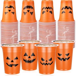120 vasos transparentes de plástico desechables de 12 onzas para fiesta de Halloween, suministros para fiesta de Halloween, café (clásico) 120 vasos transparentes de plástico desechables de 12 onzas para fiesta de Halloween, suministros para fiesta de Halloween, café (clásico)