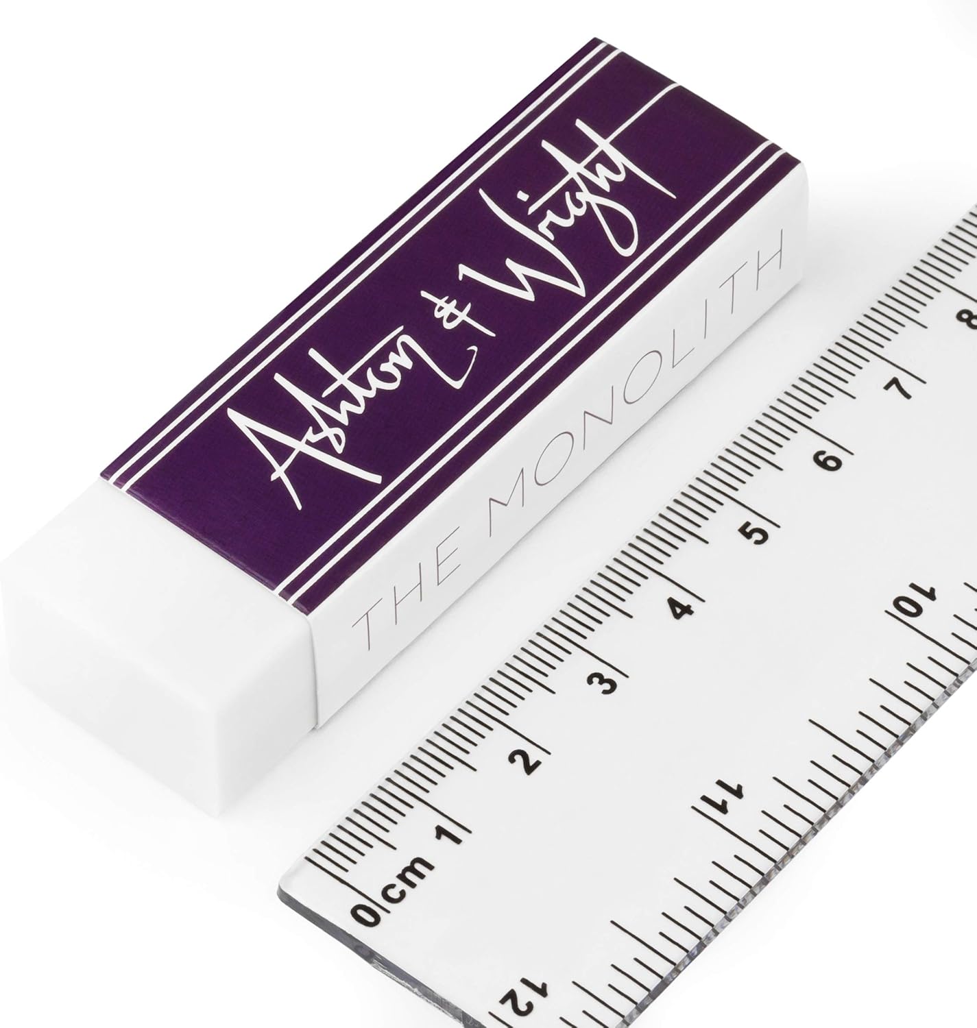 Ashton and Wright – Borrador Monolito – Goma de plástico sin látex – Paquete de 4 Jumbo Blanco