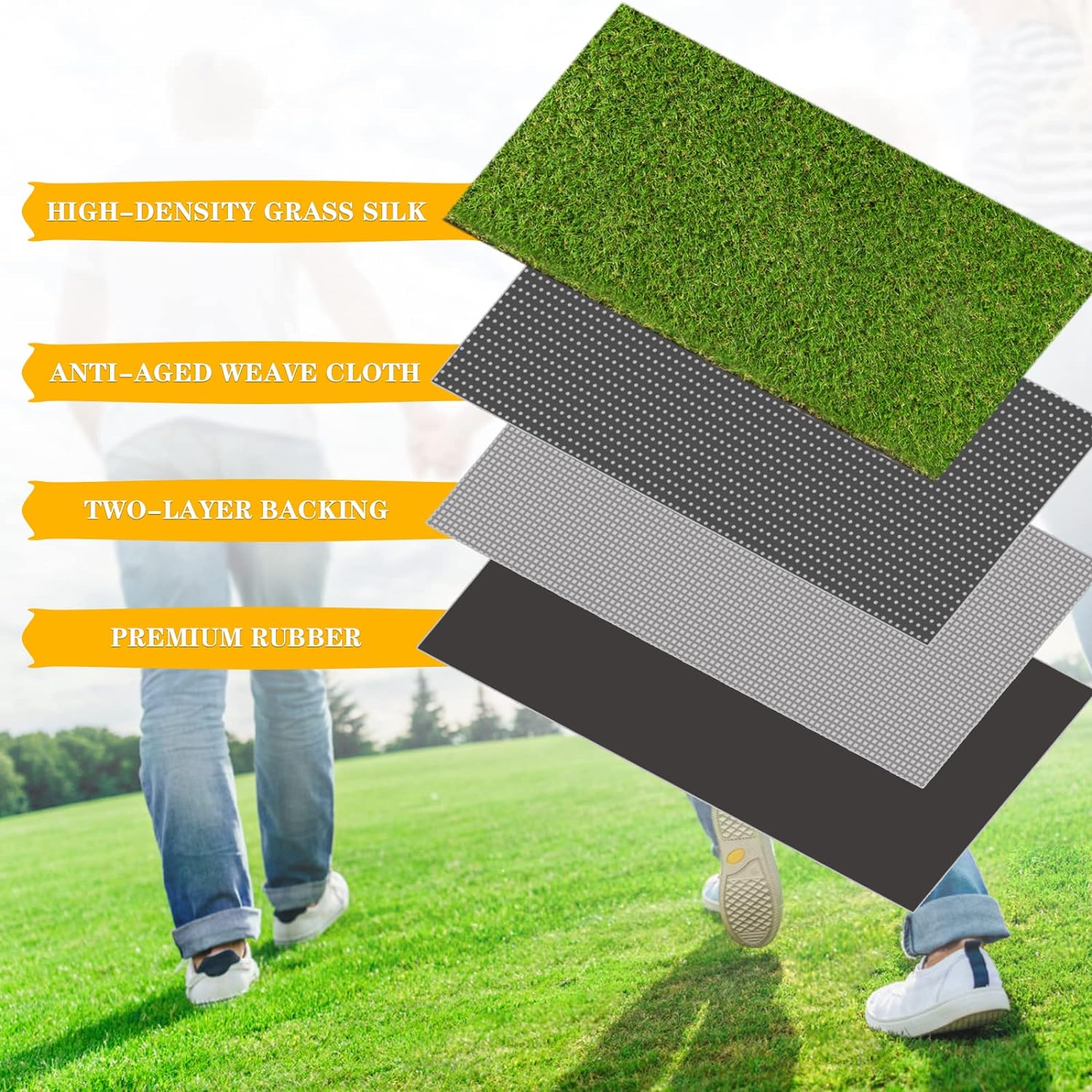 ZGR – Césped artificial artificial de 6 x 7 pies, césped sintético realista para mascotas, paisaje de jardín, césped sintético para interiores y