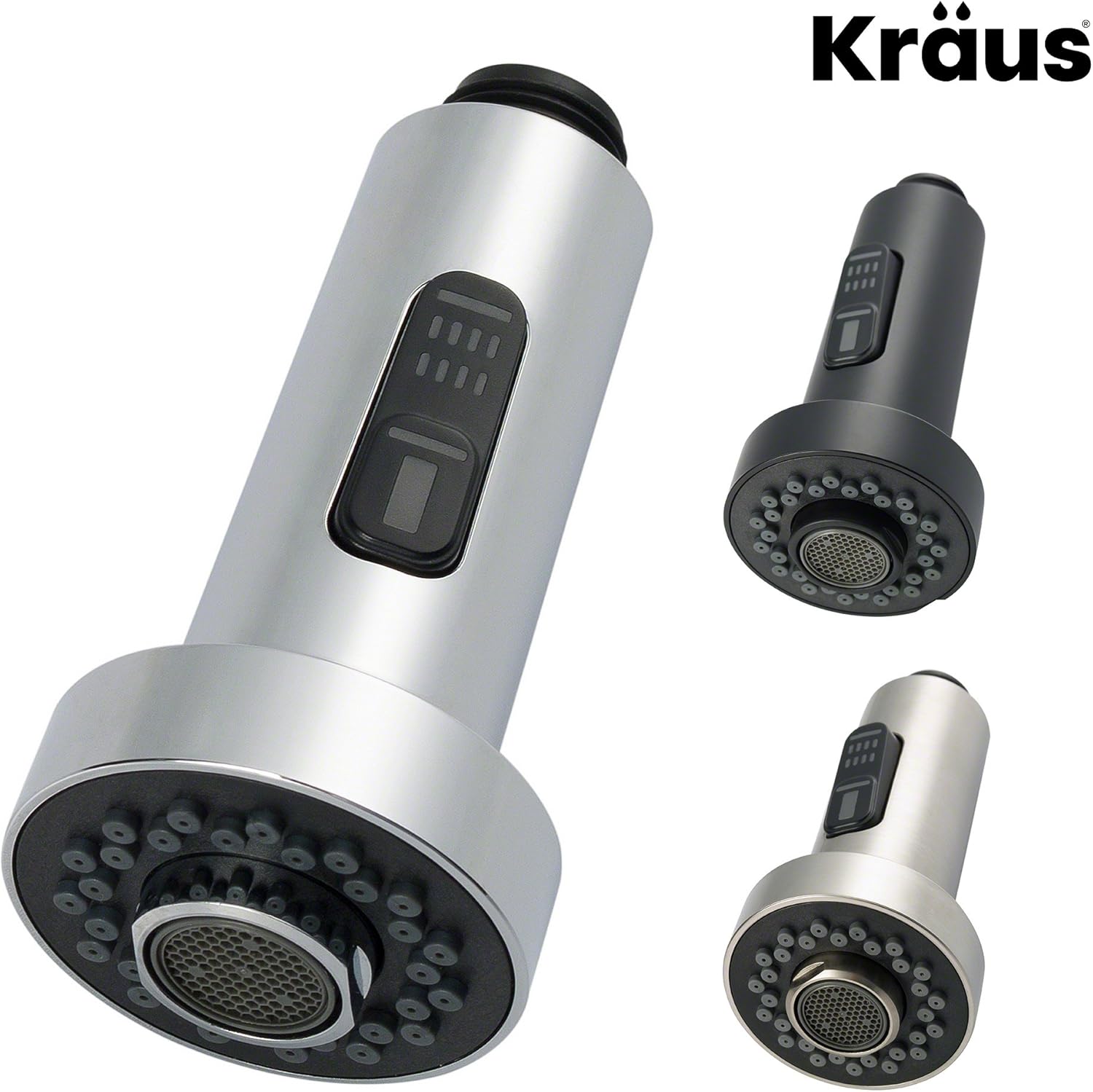 Kraus KFS-1CH – Pulverizador de grifo de cocina de doble función, cromo, 2.2 x 4 pulgadas