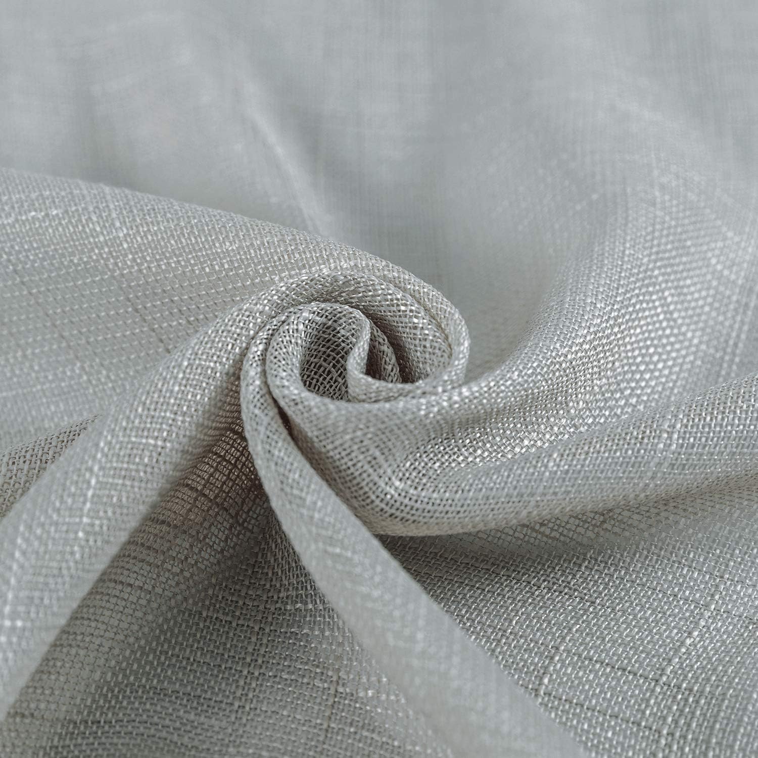 Jinchan  Cortinas con textura de lino para ventana, cortinas de dormitorio, cortinas transparentes para sala y barra, 2 paneles