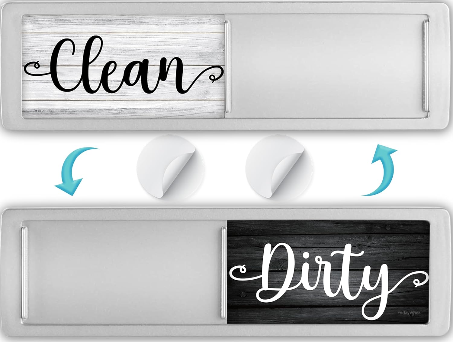 Imán para lavavajillas con texto en inglés “Clean Dirty”, imán de limpieza fuerte y sucia para lavavajillas, indicador universal para lavavajillas