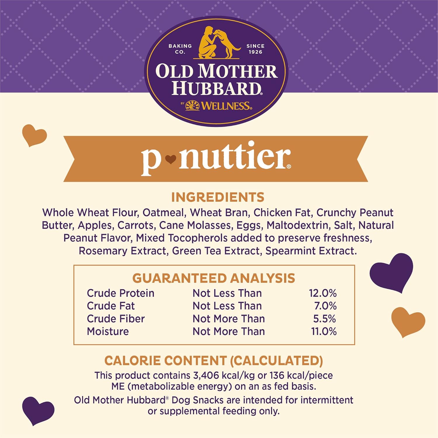 Clásicos premios naturales de perro Old Mother Hubbard Crunchy